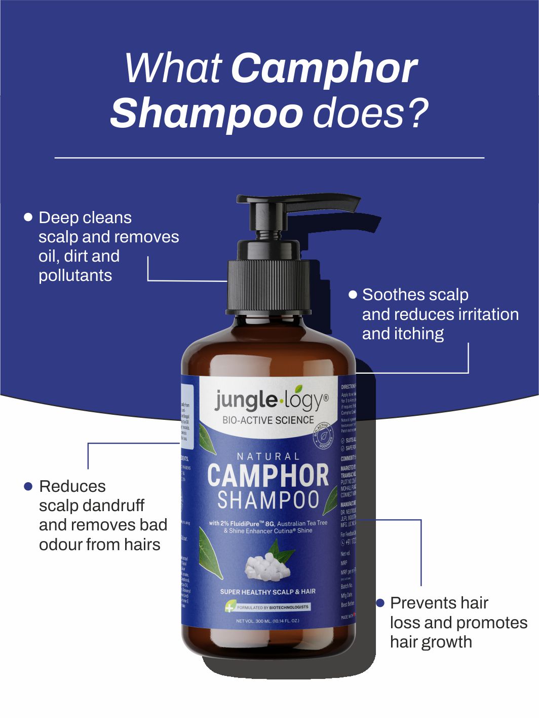 Natural Camphor Shampoo (300 ml)